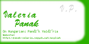 valeria panak business card